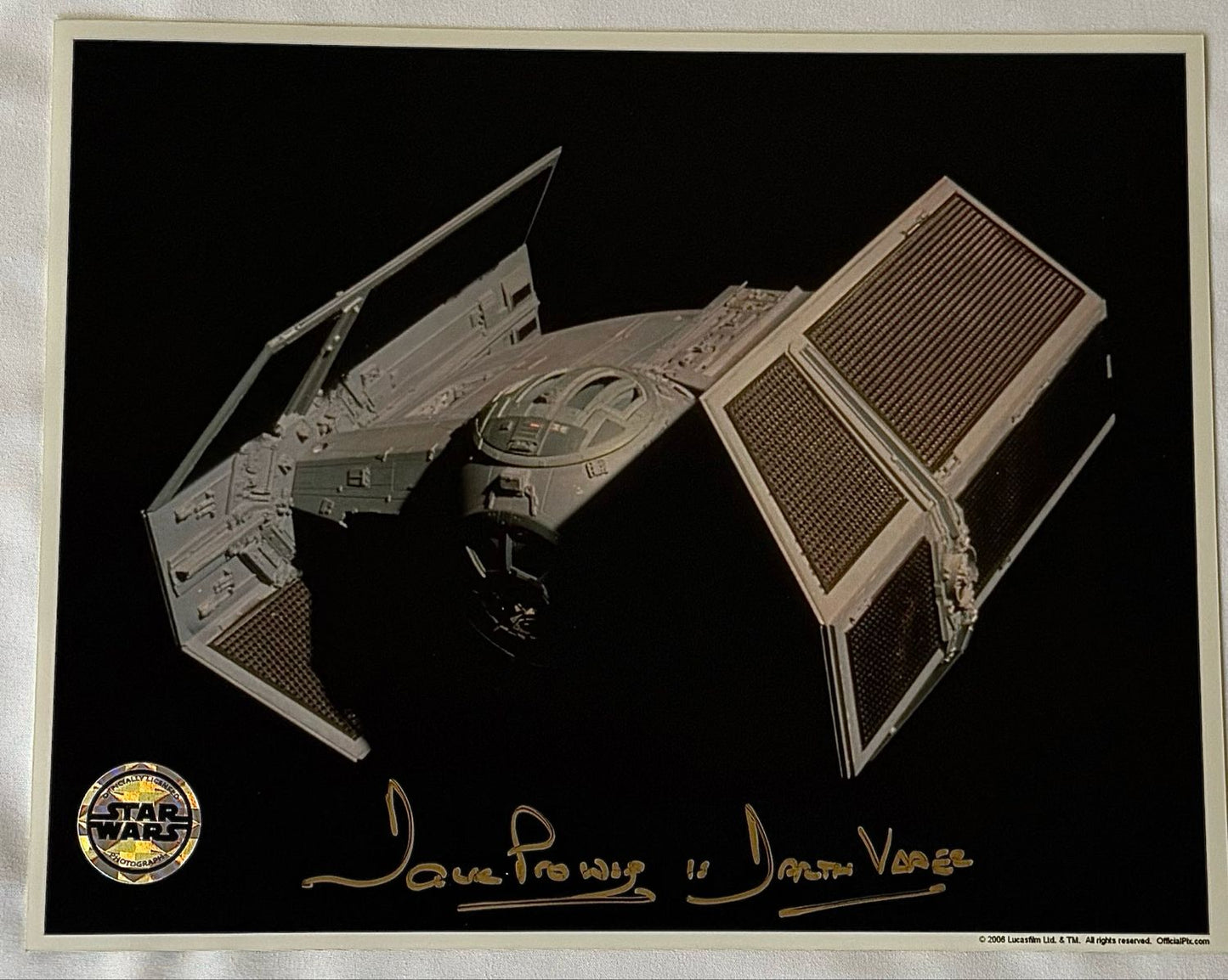 DARTH VADER 8X10 PHOTO SIGNED BY DAVE PROWSE