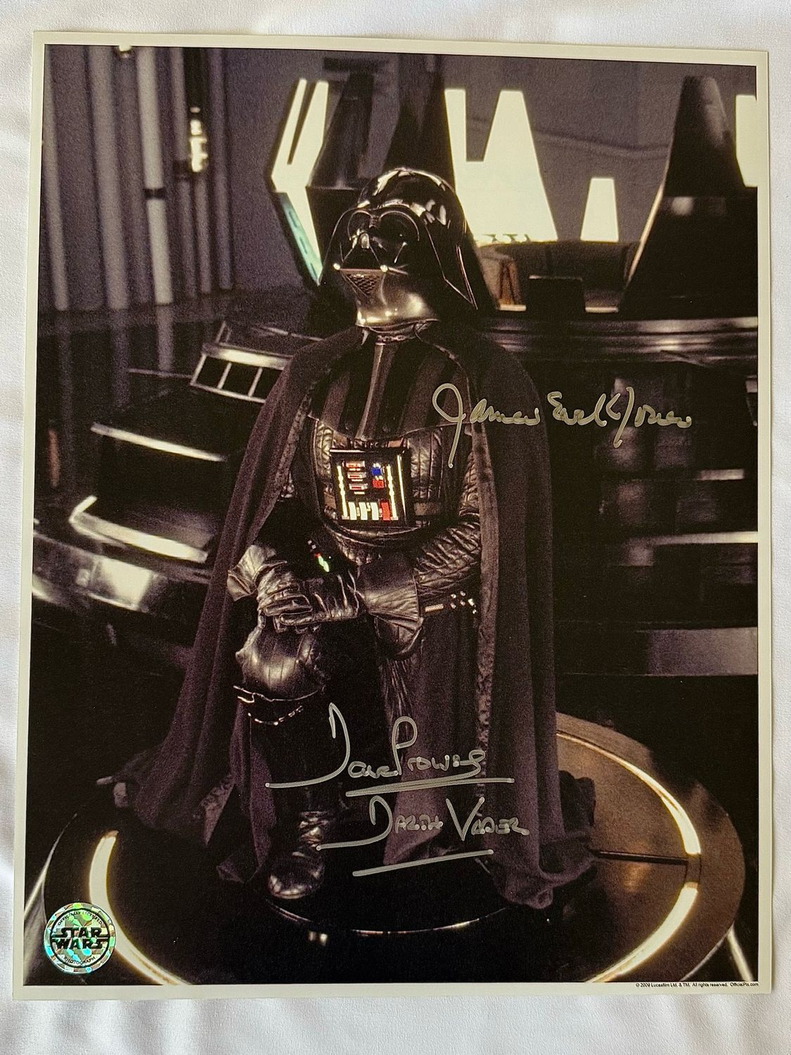 DARTH VADER 11X14 PHOTO SIGNED BY DAVE PROWSE AND JAMES EARL JONES