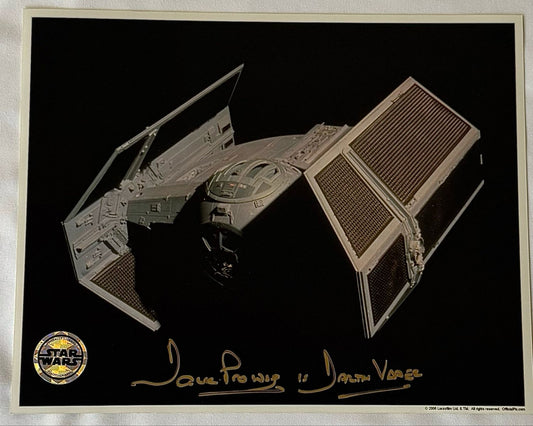 DARTH VADER 8X10 PHOTO SIGNED BY DAVE PROWSE