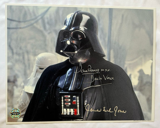 DARTH VADER 11X14 PHOTO SIGNED BY DAVE PROWSE AND JAMES EARL JONES