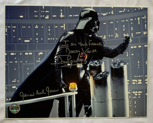 DARTH VADER 8X10 PHOTO SIGNED BY DAVE PROWSE AND JAMES EARL JONES