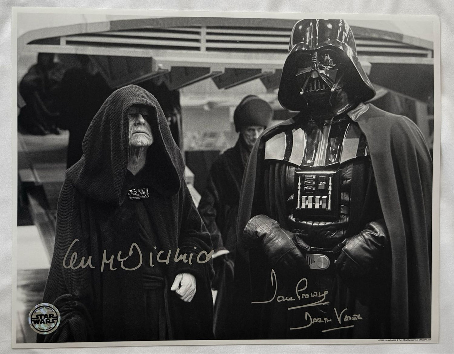 DARTH VADER 11X14 PHOTO SIGNED BY DAVE PROWSE AND IAN MACDIARMID