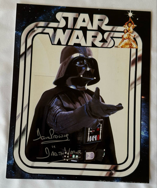 DARTH VADER 8X10 PHOTO SIGNED BY DAVE PROWSE