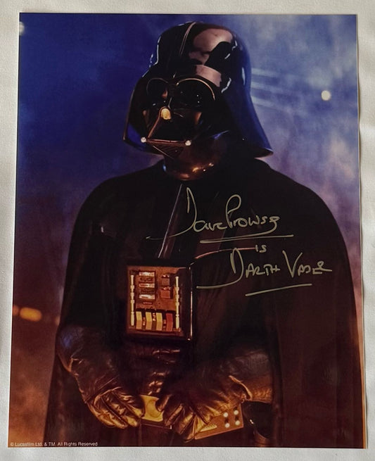 DARTH VADER 8X10 PHOTO SIGNED BY DAVE PROWSE